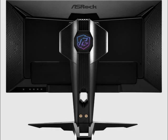 ASRock PG27FFX2A visto de espalda, centrado